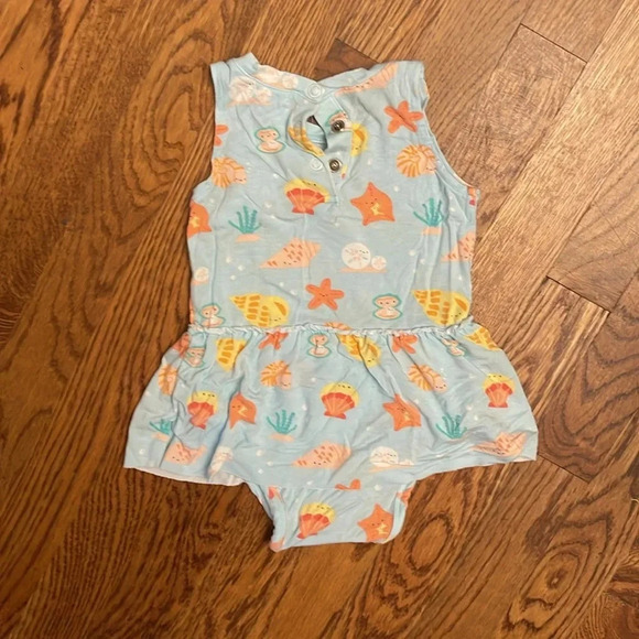 Angel Dear sea creature print bamboo romper size 12-18M - Picture 2 of 5